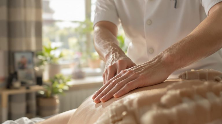 Masseur effectuant un massage du dos