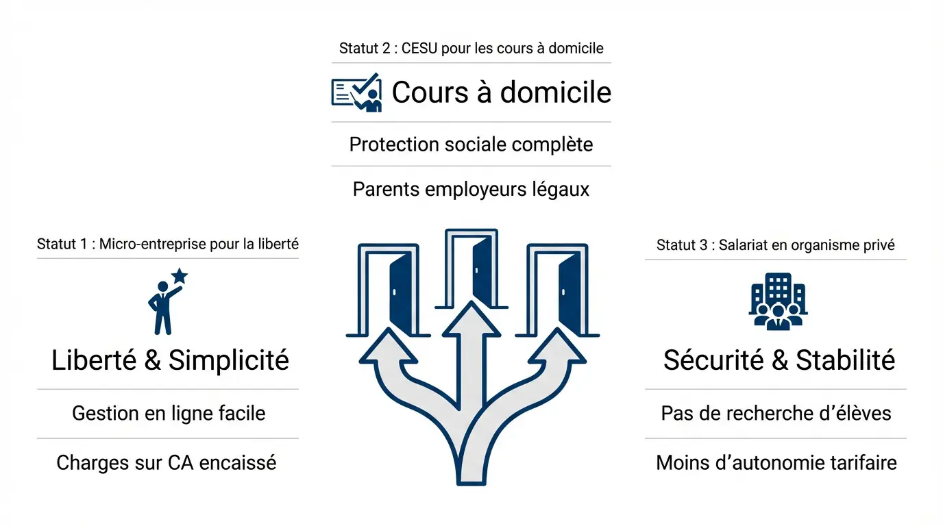 Choix du statut juridique pour donner des cours particuliers