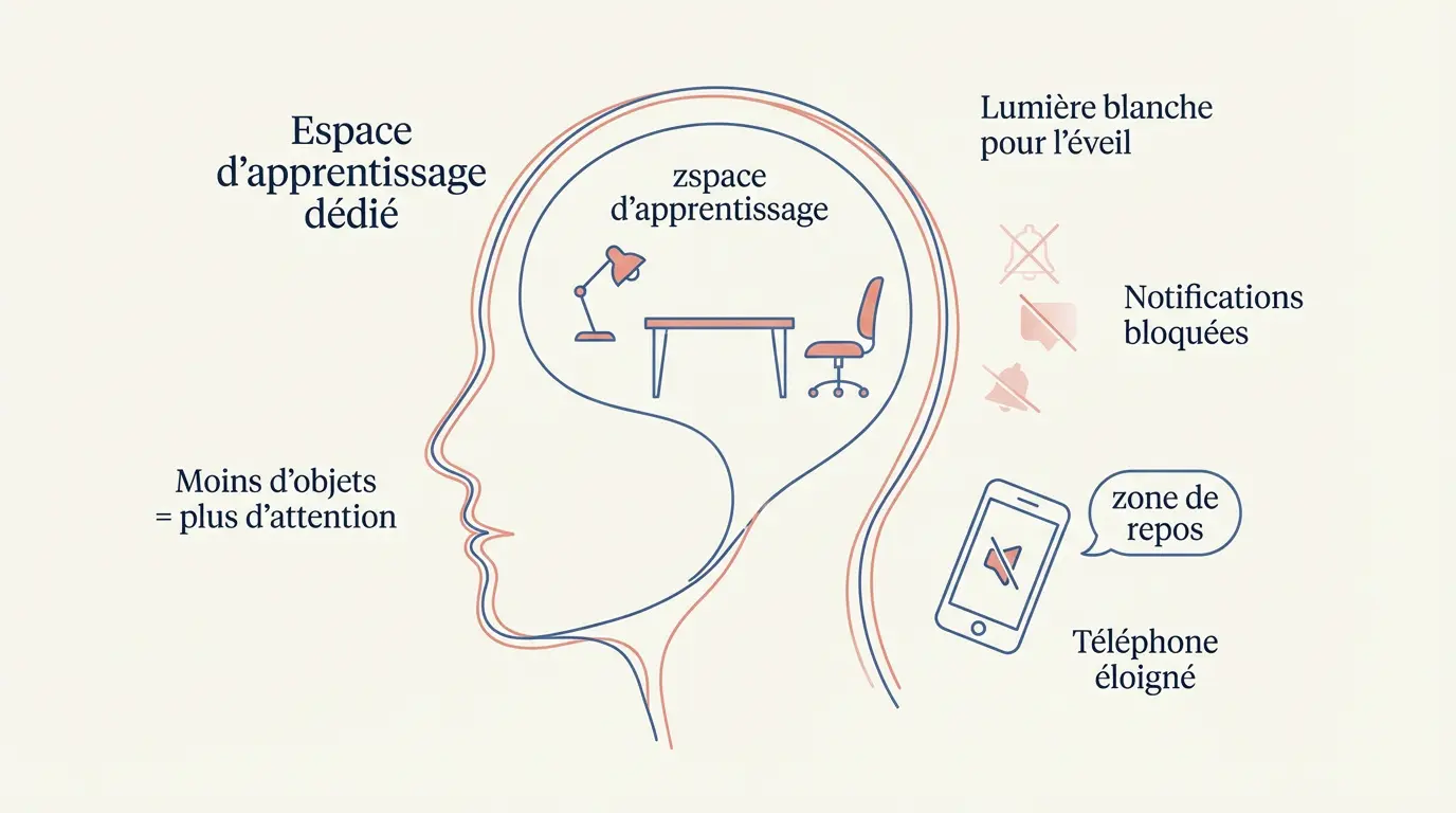 Aménagement d'un bureau ergonomique pour favoriser la concentration et l'apprentissage à domicile