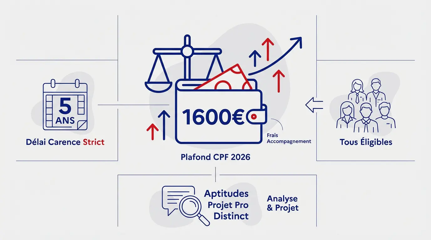 Plafond de financement CPF 2026 fixé à 1600 euros pour le bilan de compétences